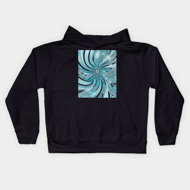 Aquatic Harmony: Harmonizing with the Colors of the Ocean Kids Hoodie by Rolling Reality